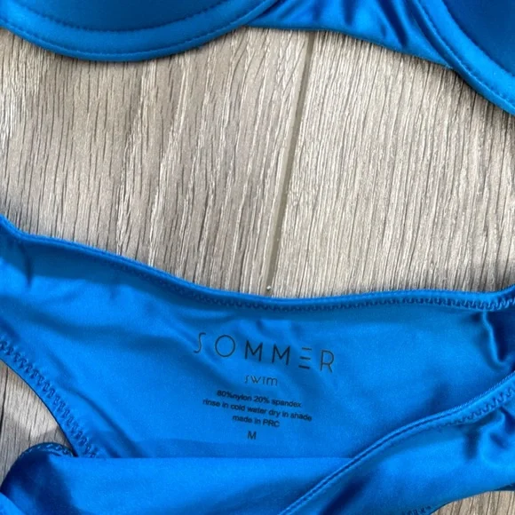 Sommer Swim Indigo Bikini Jaci Top & Victoria Bottom Size Medium - Picture 2 of 6